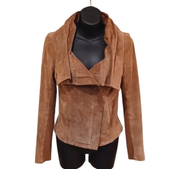 Le Chateau Statement Collar Suede Moto Jacket- Sz. XXS - Picture 1 of 15